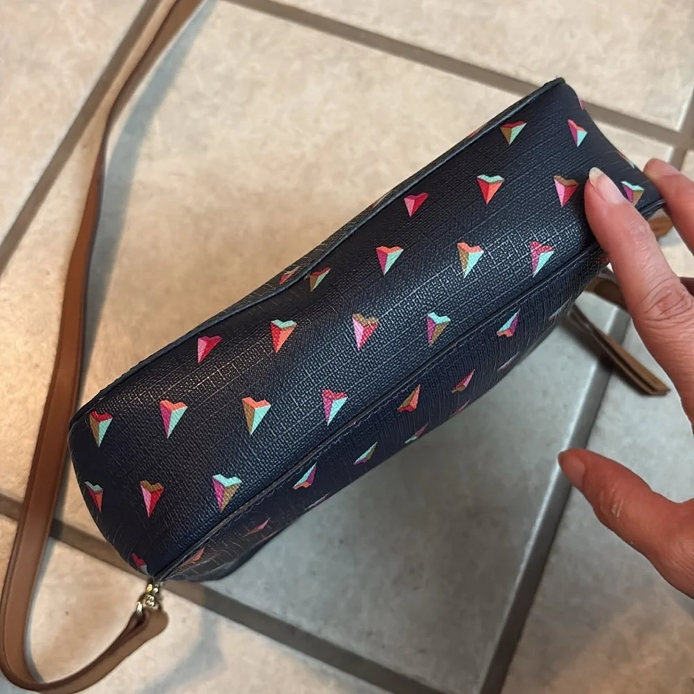 Navy Fossil crossbody purse